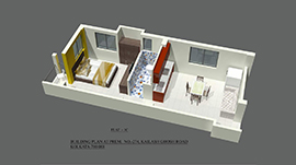 Flat C - 519 sq.ft.
