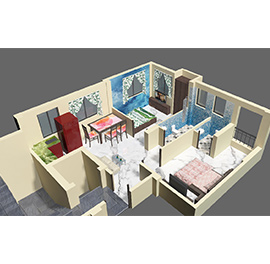 Flat A - 656sq.ft.