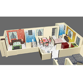 Flat B - 729sq.ft.